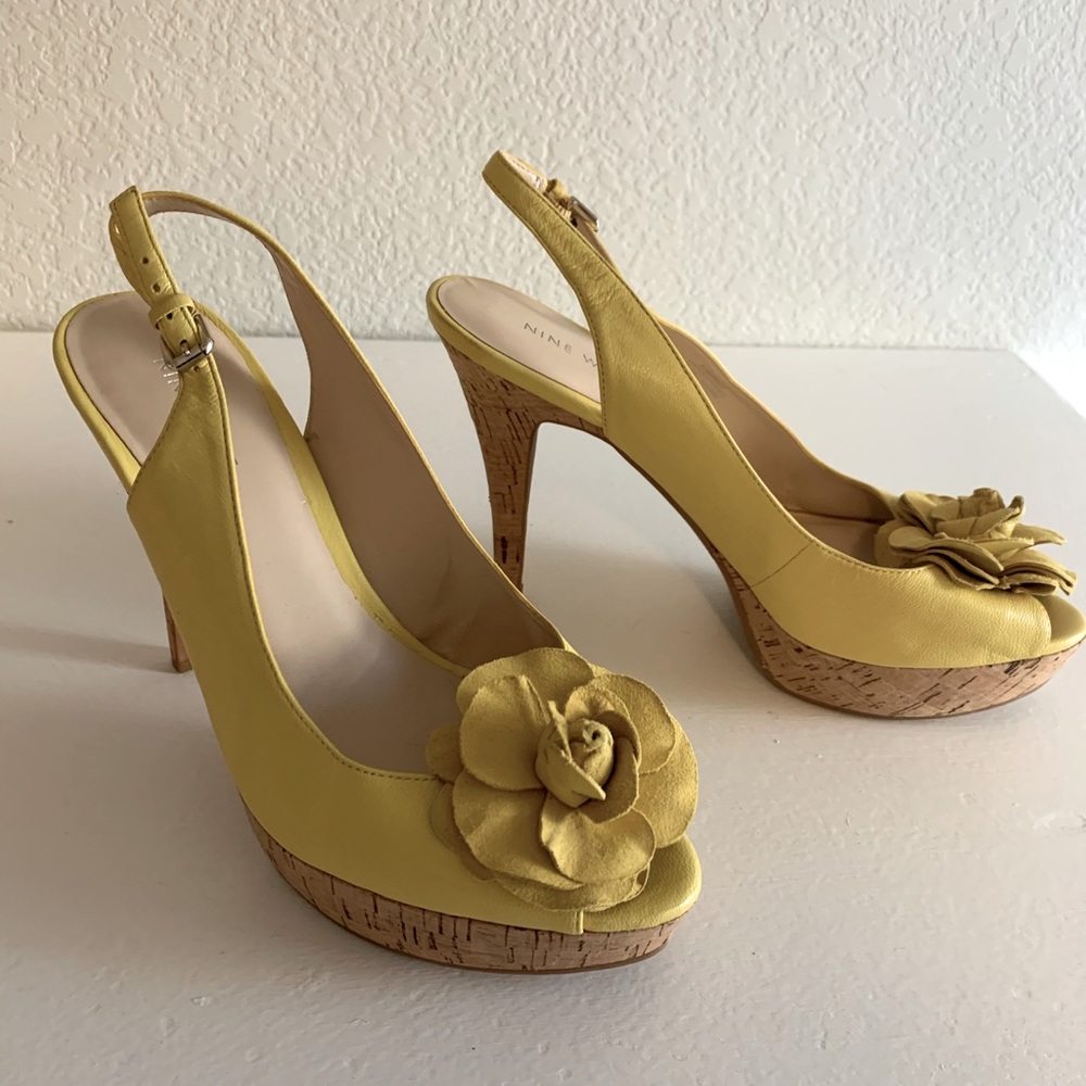 NWT Nine West Platform Sandal in 🌼Sunny Yellow